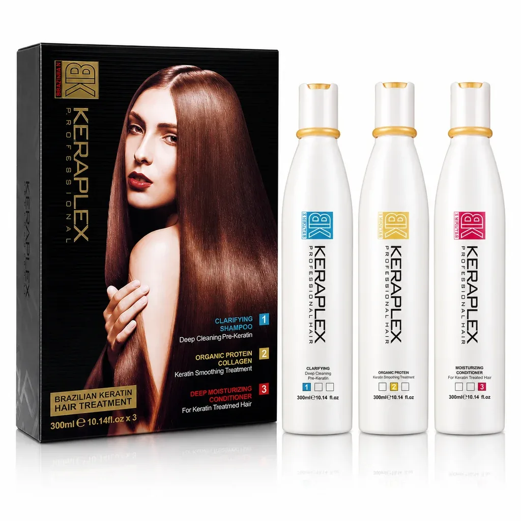 BK Keraplex Brazilian Keratin Hair Treatment Kit-300ml x 3