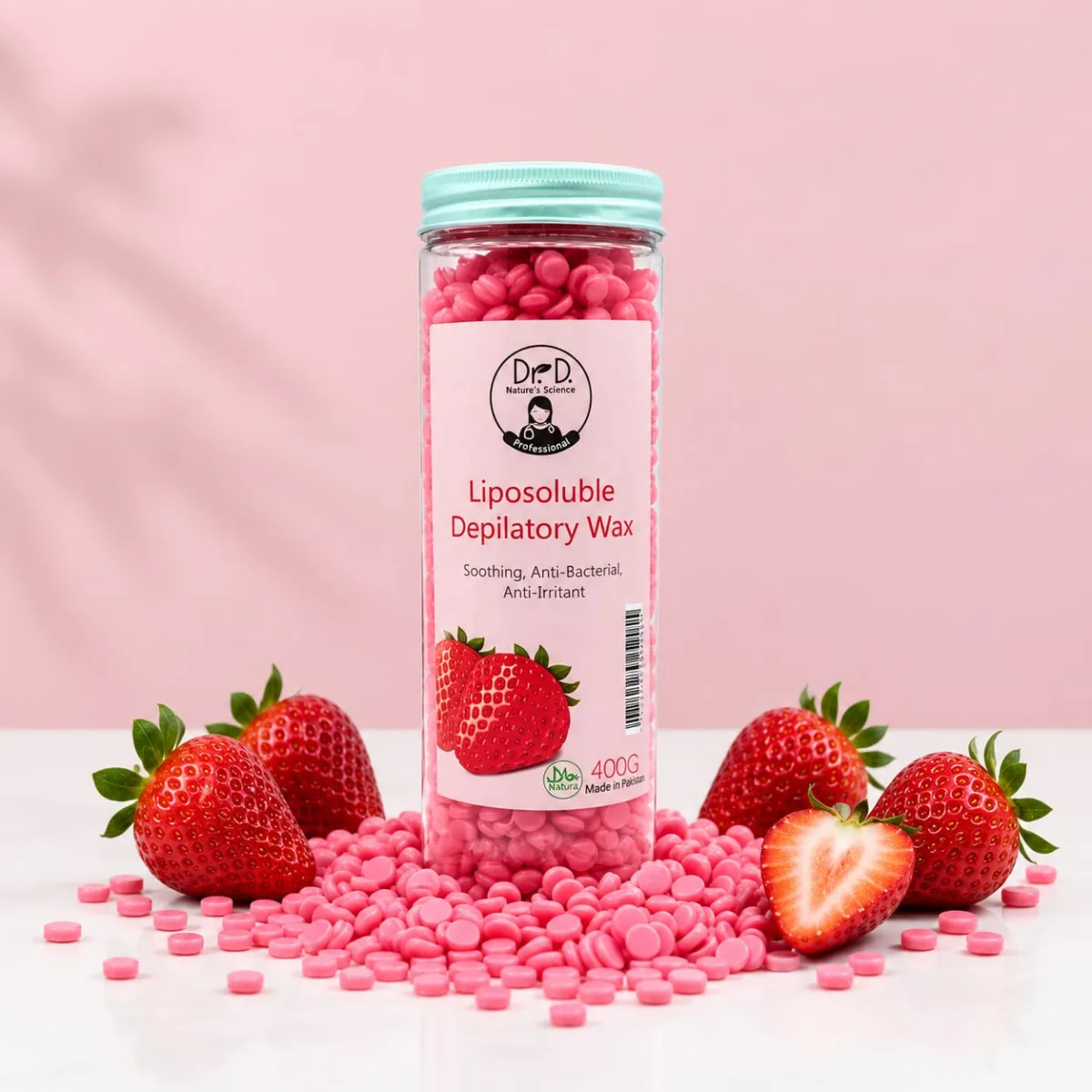 Dr Derma Liposoluble Depilatory Strawberry Wax 400g