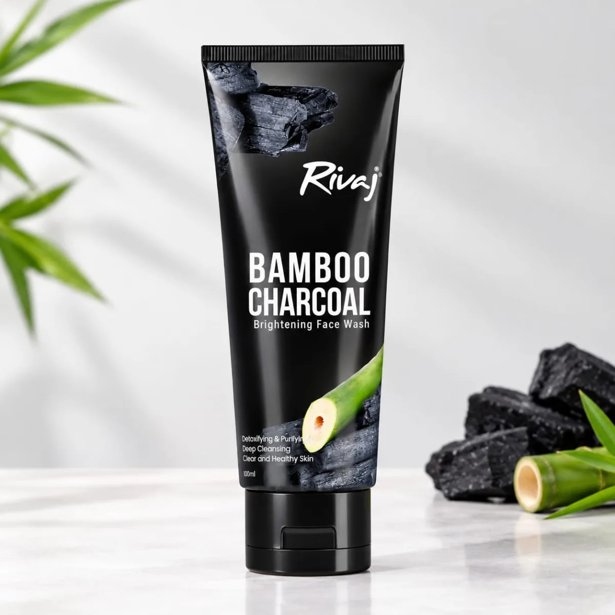 Rivaj BAMBOO CHARCOAL BRIGHTENING FACE WASH 100ML