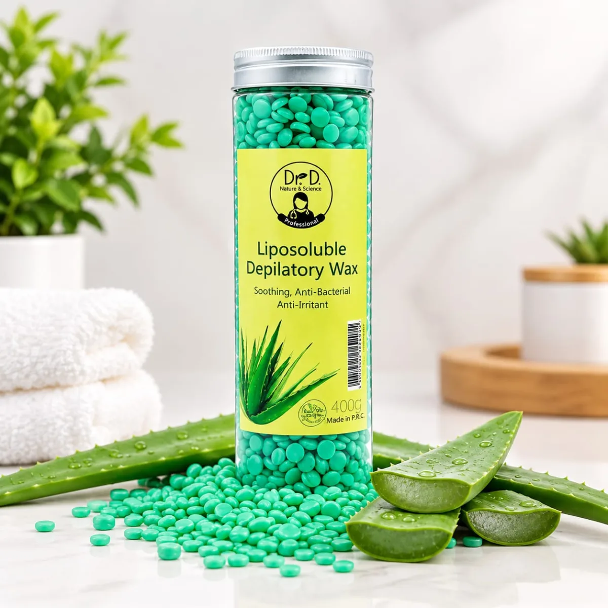 Dr Derma Liposoluble Depilatory Wax – Aloe Vera 400g