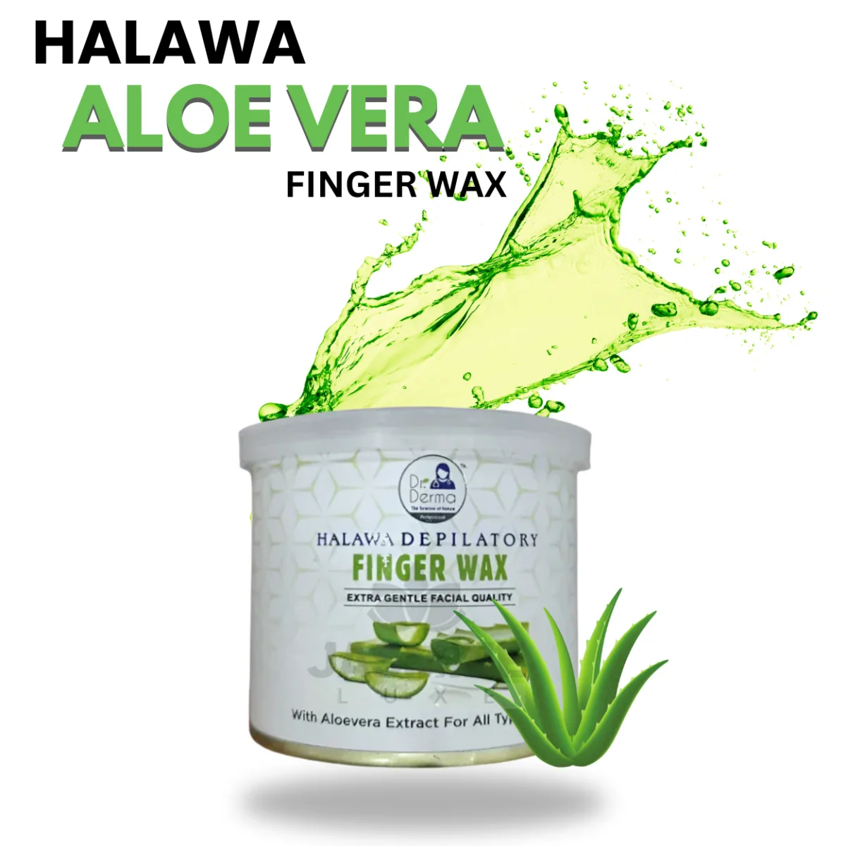 Dr.Derma Halawa Aloe Vera Finger Wax 175 GM