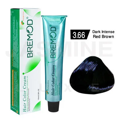 Bremod Hair Color Cream 3.66 Dark Intense Red Brown 100 ML