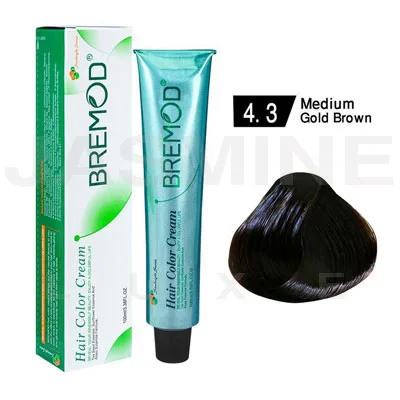  Bremod Hair Color Cream 4.3 Medium Gold Brown 100 ML