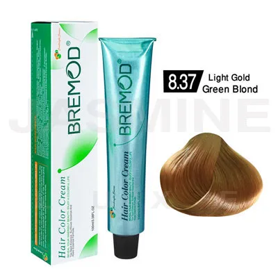 Bremod Hair Color Cream 8.37 Light Gold Green Blond