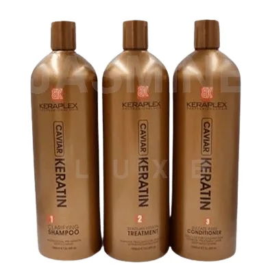 BK Keraplex Caviar Keratin 3-Step Hair Treatment - 1000ml x 3